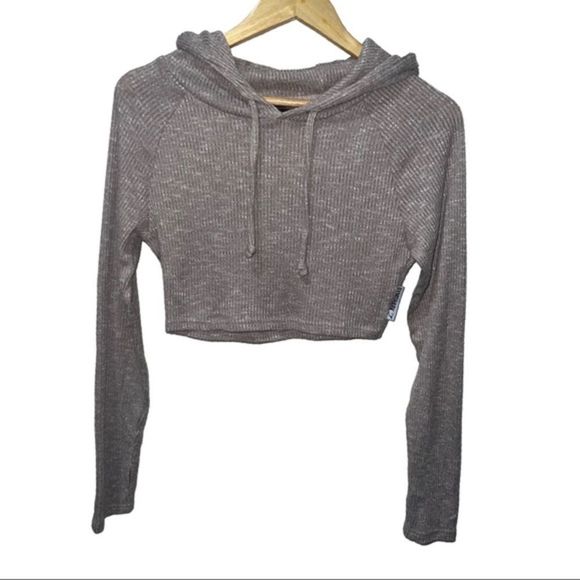 Gymshark Tops - Gymshark Hooded crop long sleeve top size small